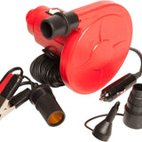 HO Sports 12 Volt Tube Pump - Black plastic body with a black nozzle on top, coiled black cord wrapped around the base.