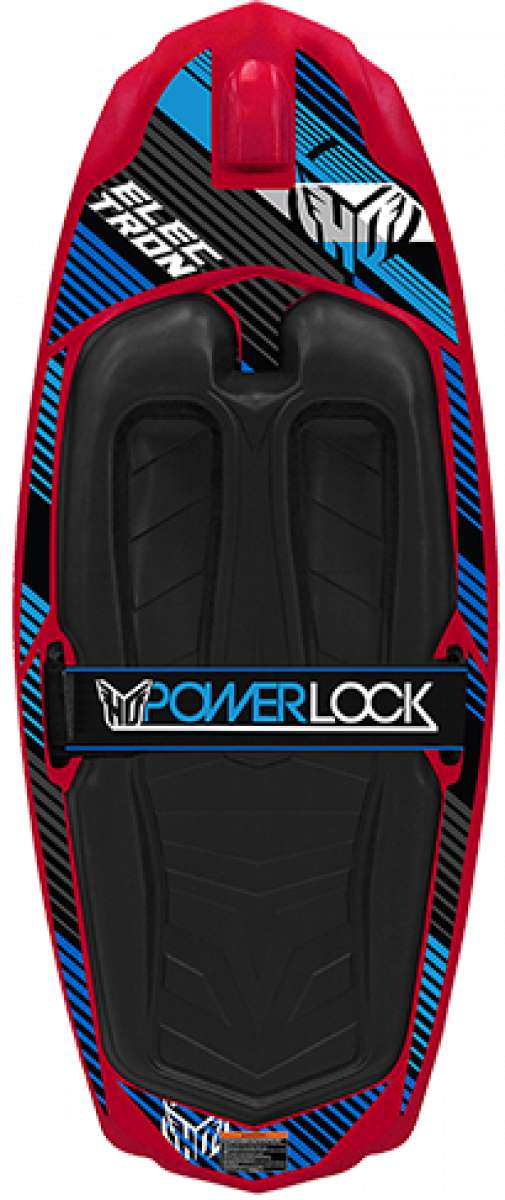 HO Sports Electron Kneeboard 2023 - A black kneeboard with blue accents and a white logo on top.