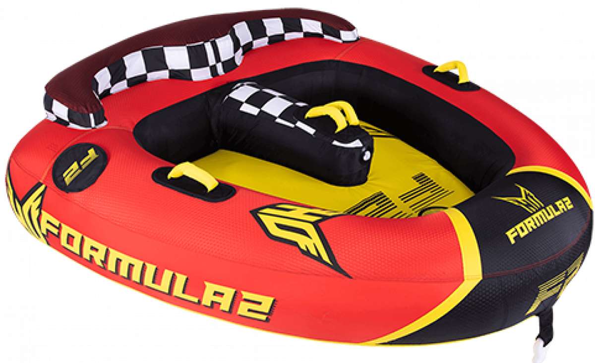 HO Sports Formula 2 Tube 2023 - Red tube with black and white checkered pattern on top.