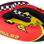 HO Sports Formula 2 Tube 2023 - Red tube with black and white checkered pattern on top.