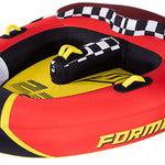 HO Sports Formula 2 Tube 2023 - Red tube with black and white checkered pattern on top, yellow handles.