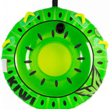 HO Sports Kiwi Tube 2023 - Lime green tube with black watermelon seeds and a yellow handle on each side.