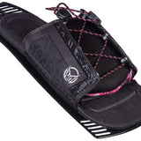 HO Sports Ladies Stance Adjustable Rear Toe Plate 2022 - Black rear toe plate with silver screws and a white logo on top.