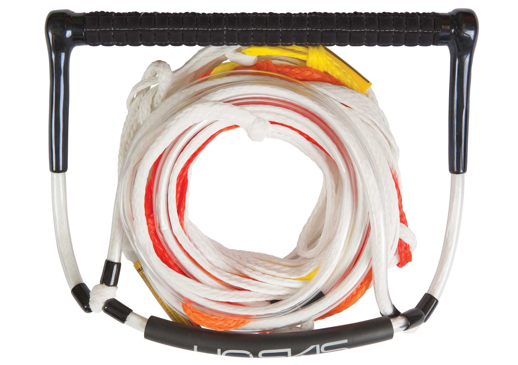 HO Sports Elite Deep V Handle With 5 Section Rope 2021 - A black rope with a deep v-shaped handle, featuring five sections of rope.