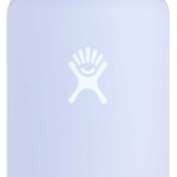 Hydro Flask 32oz Wide Mouth Water Bottle - A light blue water bottle with a wide mouth and black lid, featuring a handle on top.