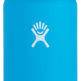 Hydro Flask 32oz Wide Mouth Water Bottle - A blue water bottle with a wide mouth and black handle on top.