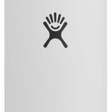 Hydro Flask 40oz Wide Mouth Water Bottle - A white water bottle with a black lid and handle, featuring a wide mouth opening.