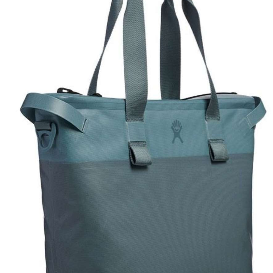 Hydro Flask 18L Day Escape Soft Cooler Tote - A large, rectangular cooler bag with a zippered top and two long shoulder straps in black.