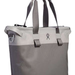Hydro Flask 18L Day Escape Soft Cooler Tote - A large, rectangular cooler bag with a zippered top and two long handles in light gray.