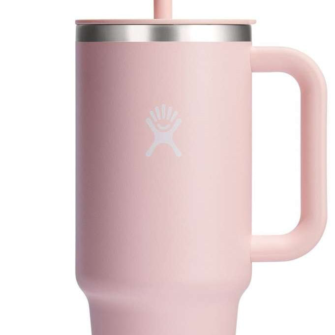 Hydro Flask 40oz All Around Travel Tumbler - A large, insulated tumbler with a screw-on lid and straw.
