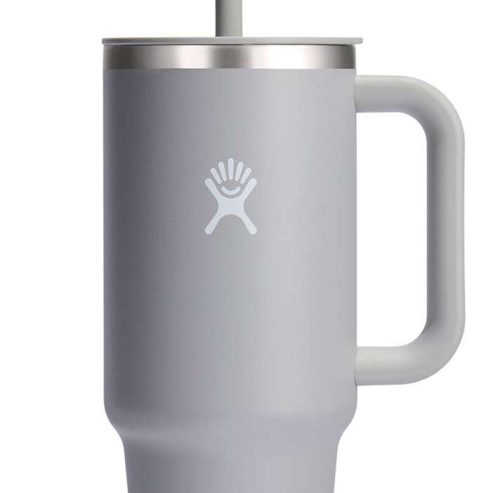 Hydro Flask 40oz All Around Travel Tumbler - A large, insulated tumbler with a screw-on lid and straw.
