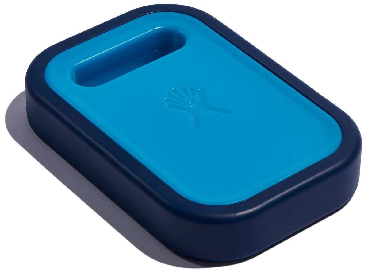 Hydro Flask Medium Ice Pack - A rectangular ice pack with a dark gray color and rounded corners, featuring a small handle on one side.