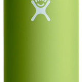 Hydro Flask Slim Cooler Cup - A green cooler cup with a white logo of a hand holding up five fingers on its side, featuring a screw-on lid and a handle on one side.