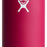 Hydro Flask Slim Cooler Cup - A pink cooler cup with a white logo of a stick figure holding up 5 fingers on its left hand, positioned to the left side of the cup.