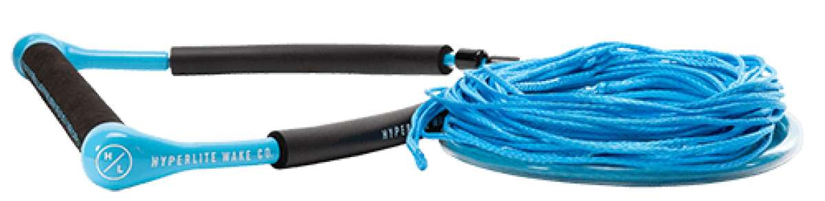 Hyperlite CG Handle With Maxim Line - Black handle with white logo, blue line and black grip.