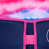 Hyperlite Girls Indy CGA Vest 2022 - A pink, blue and white tie-dye patterned vest with a navy-blue background.