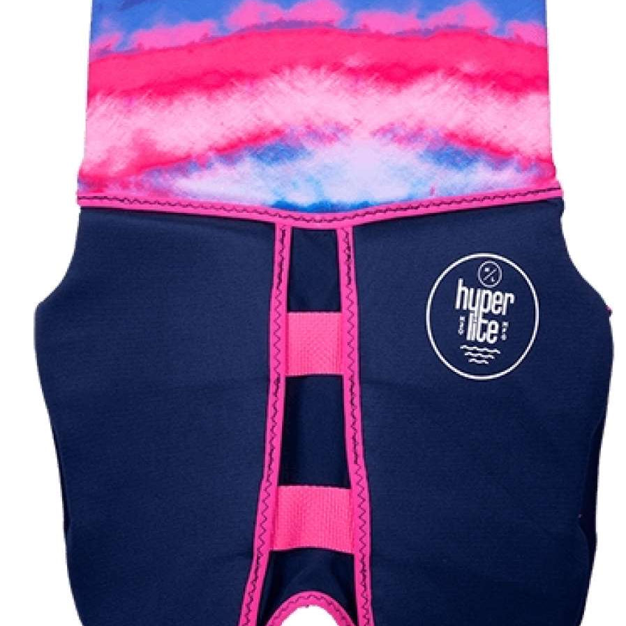 Hyperlite Girls Indy CGA Vest 2022 - Tie-dye patterned top with pink, blue and white colors.