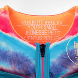 Hyperlite Girls Indy CGA Vest 2022 - A pink, blue and white life vest with a logo on the upper right side.