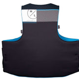 Hyperlite Men's Indy Big & Tall CGA Vest 2020 - A black life vest with a white logo on the upper left side and blue accents around the edges.