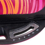 Hyperlite Ladies Jinx Wakeboard Bindings 2022 - A pair of women's wakeboard bindings with a pink and black color scheme, featuring a distinctive "Jinx" logo on the top strap.
