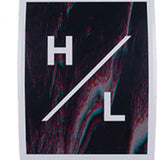 Hyperlite - Josh Twelker Cryptic Wakeboard 2022 is a black wakeboard with a red and blue marbled pattern on top of it.