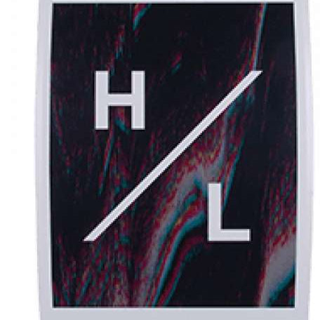 Hyperlite - Josh Twelker Cryptic Wakeboard 2022 is a black wakeboard with a red and blue marbled pattern on top of it.