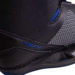 Hyperlite Team OT Wakeboard Bindings 2022 - Black bindings with white accents and a blue logo on the side.