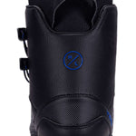Hyperlite Team OT Wakeboard Bindings 2022 - Black bindings with blue accents and a circular logo on the top strap.