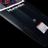 Hyperlite - Trever Maur Blueprint Wakeboard 2022 is shown in a dark blue color with a white and red logo on top.