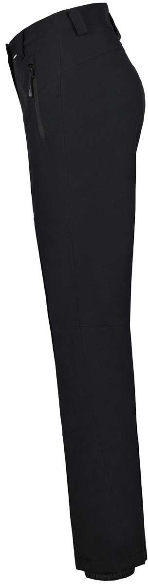 Icepeak Ladies Freyung Stretch Pant 2022-2023 - Black pants with a zippered pocket on the left side, featuring a belt loop and a small white logo near the top.