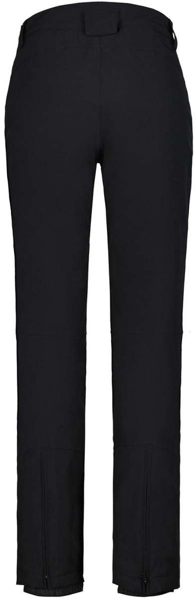 Icepeak Ladies Freyung Stretch Pant 2022-2023 - Black pants with a subtle pattern of thin white stripes on the side seams.