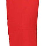 Icepeak Ladies Freyung Stretch Pant 2022-2023 - A pair of red snow pants with a zippered pocket on the left side, featuring a stretch material and a black elastic waistband at the bottom.