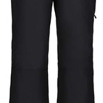 Icepeak Ladies Curlew Insulated Pant 2022-2023 - Black insulated ski pants with a zippered pocket on the side and adjustable waistband.