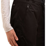 Icepeak Ladies Curlew Insulated Pant 2022-2023 - Black insulated ski pants with a subtle snowflake pattern on the side of one leg.