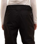 Icepeak Ladies Curlew Insulated Pant 2022-2023 - A pair of black insulated ski pants with a subtle white logo on the left thigh.