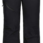 Icepeak Ladies Curlew Insulated Pant 2022-2023 - Black insulated ski pants with a subtle snowflake pattern on the side of one leg.