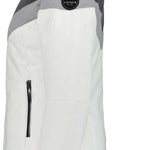 Icepeak Ladies Electra Insulated Jacket 2022-2023 - A black, gray, and white jacket with a fur-lined hood.