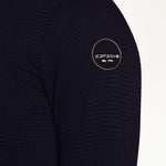 Icepeak Ladies Evansdale 1/4 Zip Top 2022-2023 - A black zip-up top with a high collar and diagonal ribbed pattern on the front.