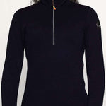 Icepeak Ladies Evansdale 1/4 Zip Top 2022-2023 - A black quarter-zip top with a high collar and zip running down the front.