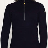Icepeak Ladies Evansdale 1/4 Zip Top 2022-2023 - A black quarter-zip top with a high collar and zip running down the front.