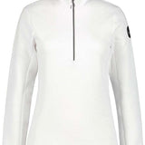 Icepeak Ladies Evansdale 1/4 Zip Top 2022-2023 - A white zip-up top with a high collar and zipper running down the front.