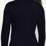 Icepeak Ladies Evansdale 1/4 Zip Top 2022-2023 - A black quarter-zip top with a high collar and zippered chest pocket.