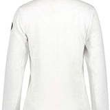 Icepeak Ladies Evansdale 1/4 Zip Top 2022-2023 - A white zip-up top with a high collar and long sleeves, featuring a black zipper on the front.