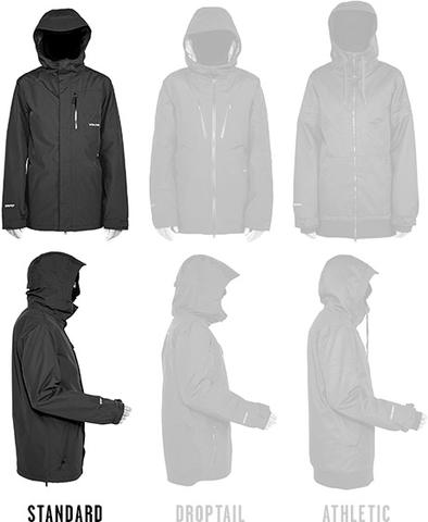 Volcom Women's Aris Insulated Gore Jacket 2021 - A black jacket with a hood, zippered pockets and white accents on the chest and sleeve cuffs.