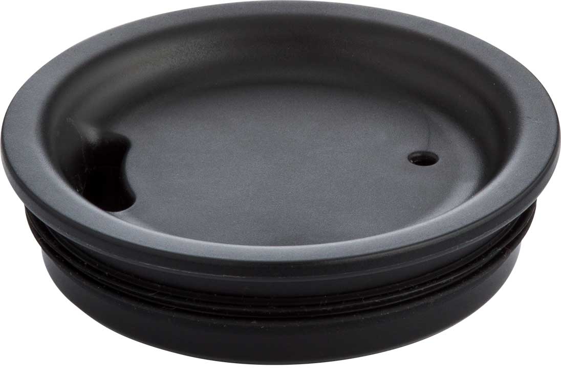 Hydro Flask 12oz Cooler Cup - A black cooler cup with a screw-on lid and a small, circular logo on the side.