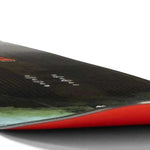 K2 Antidote snowboard 2023 features a black base with red edges and a distinctive graphic.