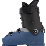 Blue K2 BFC 100 ski boots feature black accents and adjustable straps for a secure fit.