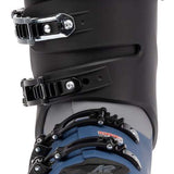 K2 BFC 100 ski boots in blue and black feature adjustable straps and a molded design.