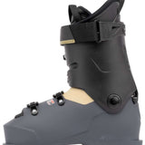 The K2 BFC 90 GW Ski Boot is a gray and black boot with a sturdy design, featuring a BOA closure system for secure fit. The boot is designed to provide support and comfort during skiing activities.