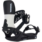 K2 Bond 2024 snowboard bindings feature a black and gray design.